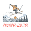 Schweizer Alpen Sprung-Skier