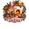 Weihnachts-Domovoi-Design des slawischen Herdgeistes