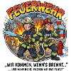 Feuerwehrhelden Cartoon-Szene