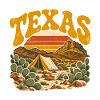 Texas Wüstensonnenuntergang Retro
