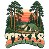 Texas Camping am Sonnenuntergang