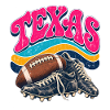 Texas Retro-Fußball & Boots Design