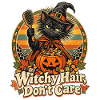 Halloween Hexenkatze Witchy Hair Spruch