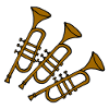 Trompeten Orchester Blasinstrument Comicstyle