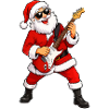Weihnachts-Rocker Santa