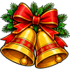Weihnachtsglocken mit Schleife