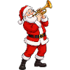 Santa Trompete im Weihnachtsglanz
