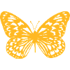 Orangener Schmetterling Silhouette