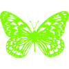 Neongrüner Schmetterling-Umriss