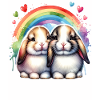Kaninchen Regenbogenhasen Kuschelduo Hasen