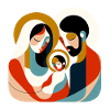 Abstract Holy Family Nativity