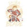 Shiba Samurai mit Klinge