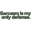 Sarcasm Is My Only Defense