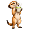 Erdmännchen mit Matcha Latte – Süße Teepause
