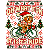 Weihnachten Rennrad Lebkuchenmann