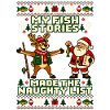 Weihnachten Angler Rentier Humor