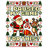 Weihnachten Gamer Weihnachtsmann