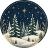 Winterwald Sternennacht Kreis