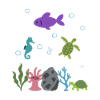 Fisch Unterwasser Kinder Seepferdchen Seeanemone
