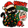 Eine Katze, die Weihnachten hasst