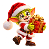 Wenuma mit Weihnachtsgeschenk