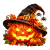 Halloween Kürbis im Hexenhut Wenuma 