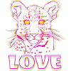 Neon-Tiger Love Kunst