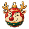 Fröhliches Rentier-Ornament