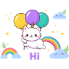 Pastel Kitty Einhornballons