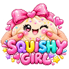 Kawaii Squishy Mädchen Glitzerherz