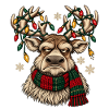 Festliche Rentiere mit Weihnachtslichtern