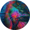 Radiale Farbexplosion