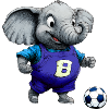 Elefanten Fussball / Fussballer Elefant
