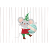 Fröhliche Maus mit Ornament