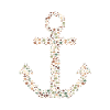 Anker aus Muscheln Erdtöne