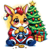 Weihnachtsbunny mit Keksen