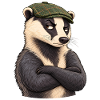 Verdächtiger Flatcap-Dachs