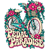 Pedal Paradise Blumenrad Illustration