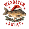 Wesołych Świąt polnisches Weihnachtskarpfendesign
