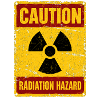 Strahlenwarnschild Radioaktiv - Nuklear - Caution