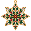 Weihnachtsstern Stickerei Ornament