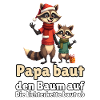 Waschbär-Papa zu Weihnachten