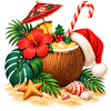 Santa's Coconut Christmas Tropical Cocktail