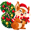 Weihnachtliches Eichhörnchen 