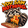 Pizza Thief Waschbär – Spaßiger Retro-Stil