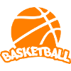 Basketball Logo Orange Druck