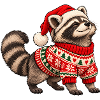Weihnachts Waschbär – Norwegerpullover