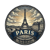 Paris, Frankreich Reiseabzeichen Eiffelturm-Souvenir