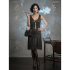 Flapper Noir: Schwarzes Perlenkleid