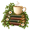 Kaffeezeit im Bücherwald